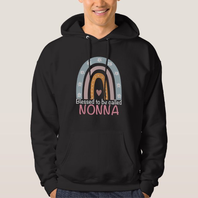 Mothers Day Blessed To Be Called Nonna Rainbow Non Hoodie (Framsida)