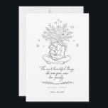 Mothers Day Botanical Line Art Card Floral Mom  Julkort<br><div class="desc">A breathtakingly beautiful and deeply heartfelt Mother's Day card she will treasure forever! 💕 This elegant minimalist design features a tender mother cradling her precious baby surrounded by blooming roses, wildflowers and botanical elements capturing the purest most powerful love in the world in the most beautiful artistic way. "The most...</div>