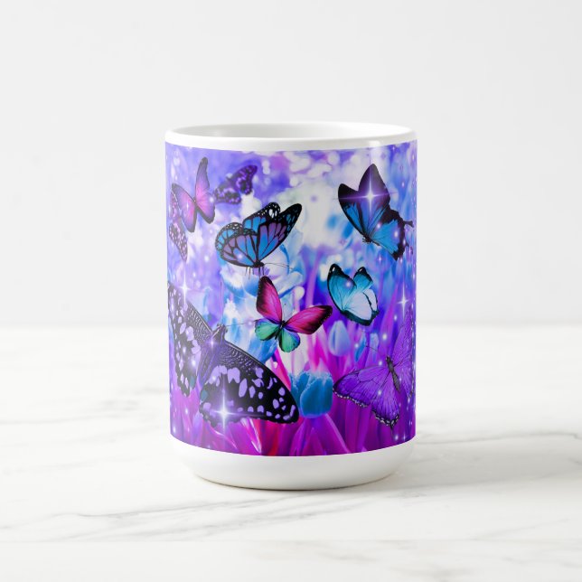 Mother's Day Butterflies Coffee Mug Magisk Mugg (Center)