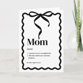 Mother's Day Card; Mom "Noun" Kort