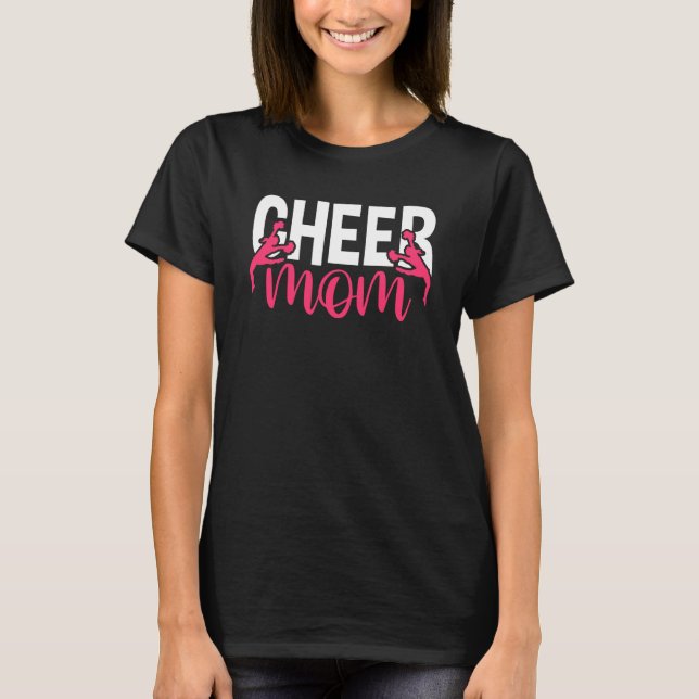 Mother's Day Cheerleading Mommy Cheerleader Mama C T Shirt (Framsida)