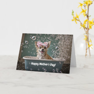 Mothers Day Cute and Funny Chihuahua Small Dog Kort