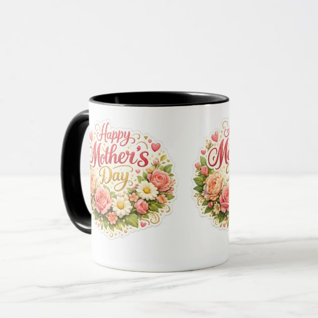 Mother's Day elegant floral 2 to Mugg (Framsida vänster)