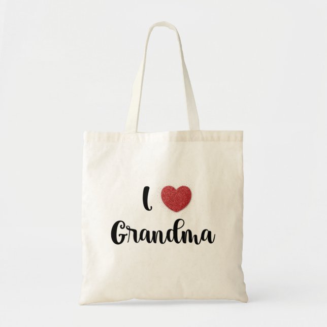 Mother's Day I Love Grandmom Heart Explosion Gift  Tygkasse (Framsidan)