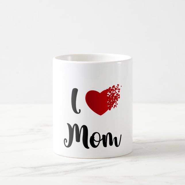 Mother's Day I Love Mom Heart Explosion Gift  Kaffemugg (Center)