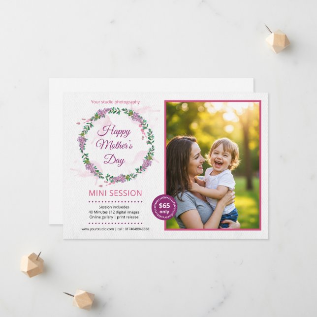 Mother's day mini session template meddelande (Fram/Back In Situ)