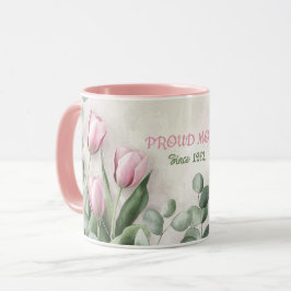 Mother's Day Mug Text "MOM" "Since 1972" Mugg