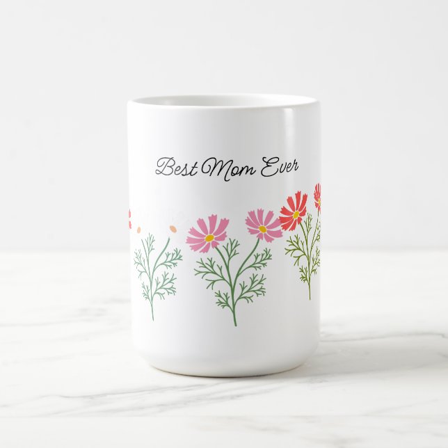 Mother's Day Mug with Floral Bouquet Design and Cu Kaffemugg (Center)