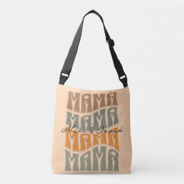 Mother's Day Natural Color Mama Kids Name T-Shirt Axelväska