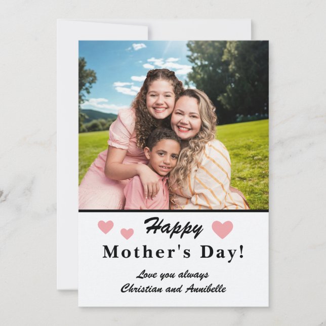 Mother's Day Personalized Downloadable Photo  Julkort (Framsida)
