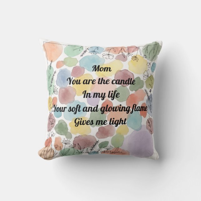 "Mother's Day Poem Throw Cushion" Kudde (Framsida)