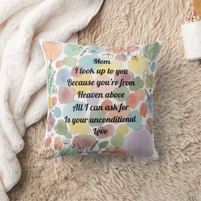 "Mother's Day Poem Throw Cushion" Kudde (Filt)