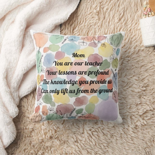 Mother's Day Poem Throw Kudde (Filt)