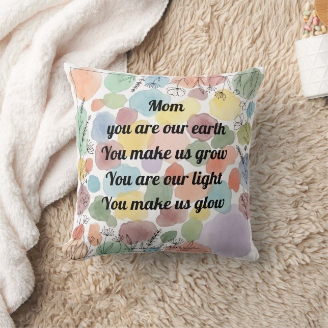 Mother's Day Poem Throw Kudde (Filt)