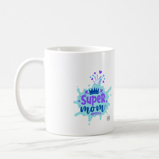 Mother's Day - Super Mom Kaffemugg (Vänster)