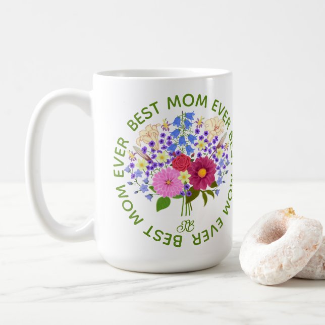 Mother's Day With Blumenstrauss Large Mug Kaffemugg (Med munk)