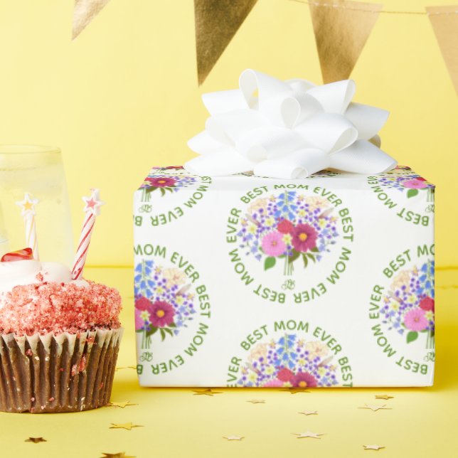 Mother's Day With Blumenstrauss Presentpapper (Födelsedagsfest)