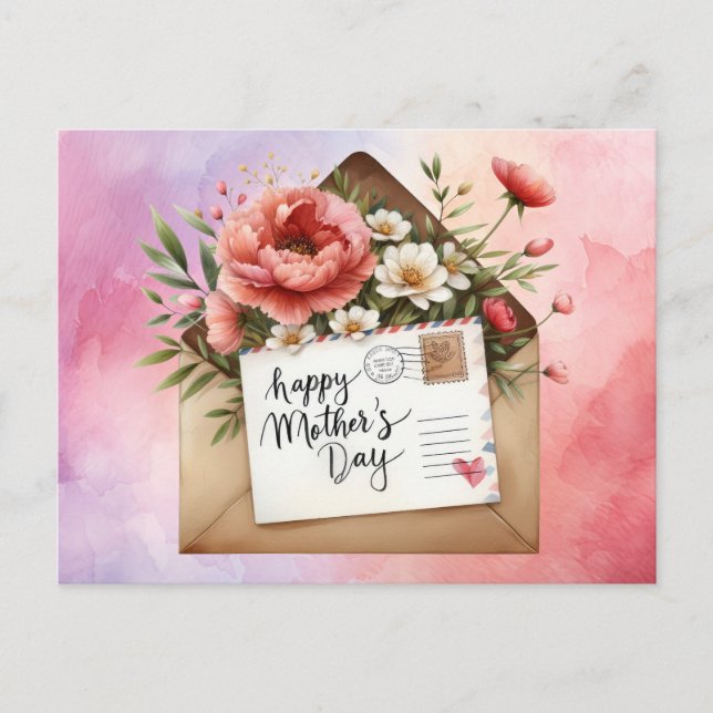 Mother's Day with flowers Helg Vykort (Framsida)