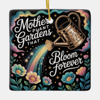 Mothers Plant Gardens That Bloom Forever Julgransprydnad Keramik