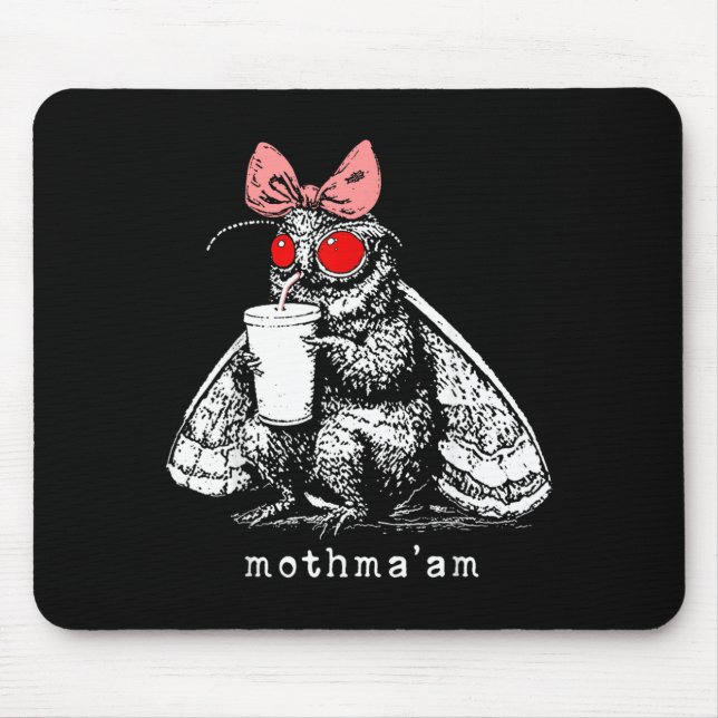 Mothmaam Rolig Mothman Dricker Kaffe Kryptid Musmatta (Framsidan)
