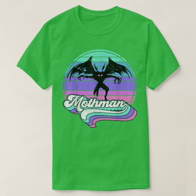 Mothman 80s Retro Cryptid cryptozoology  T Shirt (Design framsida)