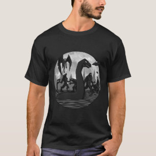 Mothman Bigfoot Loch Ness Monster Utomjordingars U T Shirt