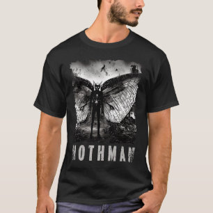 Mothman Creepy Photo Cryptid Distress T Shirt