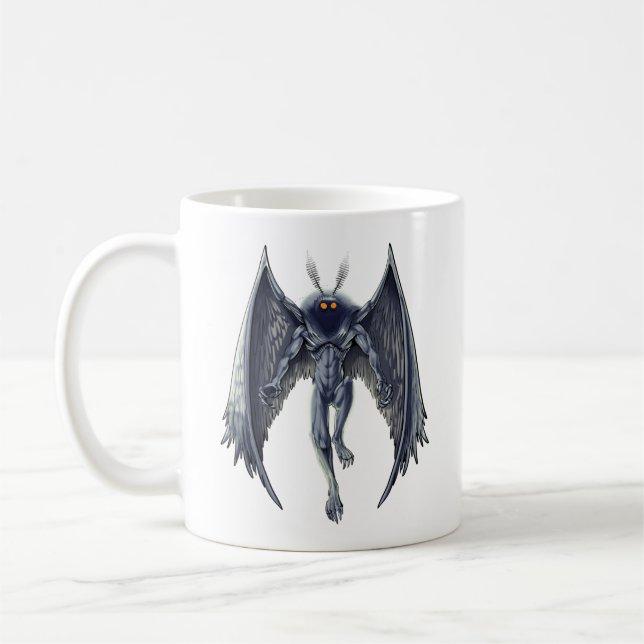 Mothman Cryptid Creature Kaffemugg (Vänster)