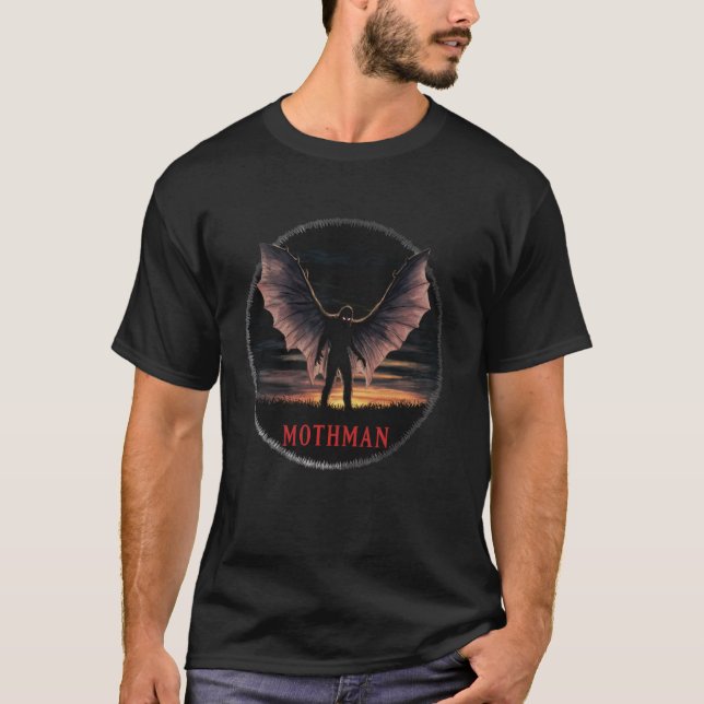 Mothman cryptid folklore cryptozoology monster cre t shirt (Framsida)