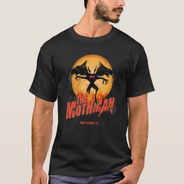 Mothman Cryptid Folklore Vintage Grunge T Shirt (Framsida)