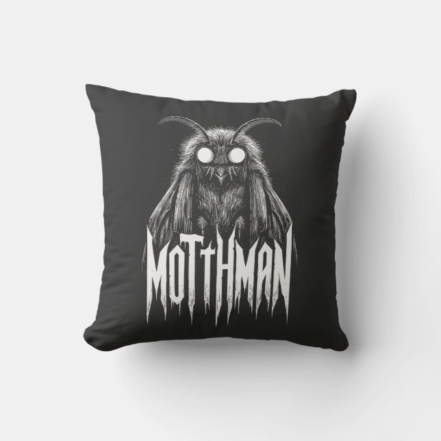 Mothman Cryptid Horror Gothic Paranormal Creature  Kudde (Framsida)