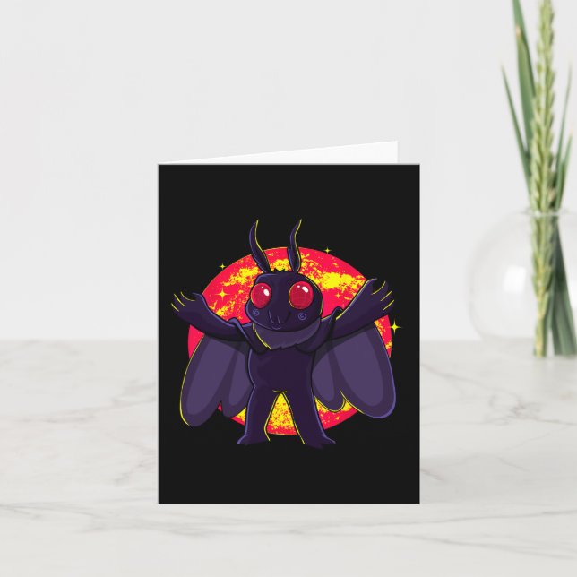 Mothman Cute Cryptid Creatures Point Pleasant WV R Kort (Framsida)
