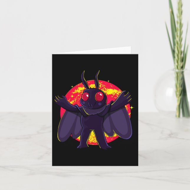Mothman Cute Cryptid Creatures Point Pleasant Wv R Kort (Framsida)