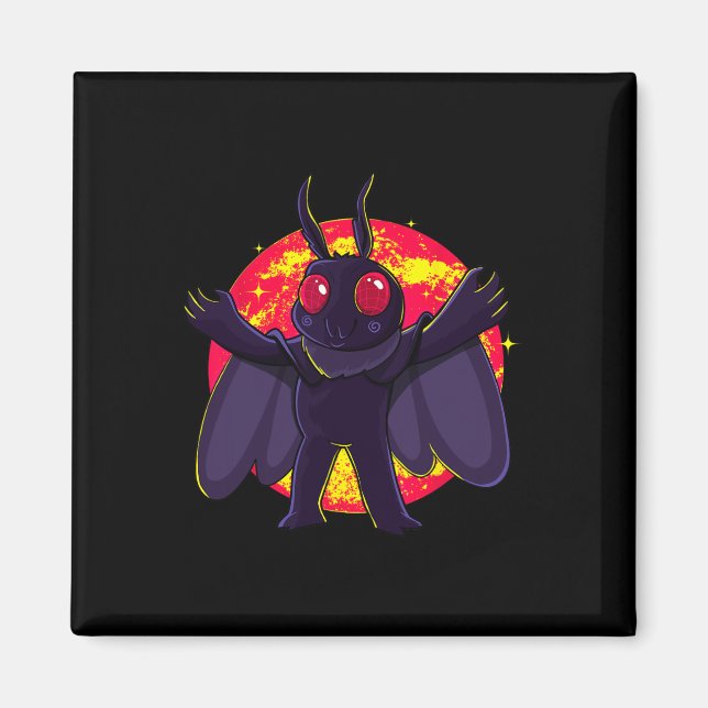 Mothman Cute Cryptid Creatures Point Pleasant Wv R Magnet (Framsidan)