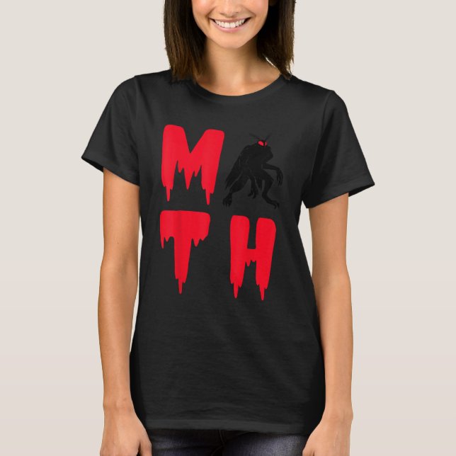 Mothman Folklore Moth Creature Cryptozoology Crypt T Shirt (Framsida)