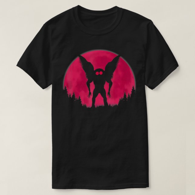 Mothman Fullt MoonLight Coola Cryptid För manar Wo T Shirt (Design framsida)