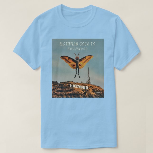 Mothman Goes till Hollywood T Shirt (Design framsida)