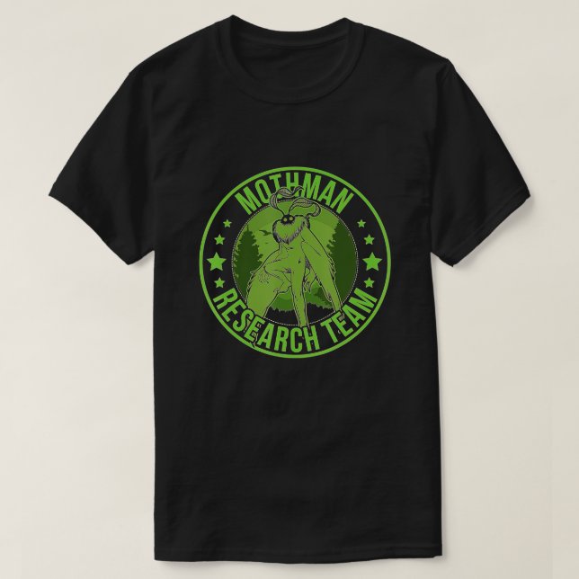 Mothman Gömmer och söker forskningsånga Champion C T Shirt (Design framsida)