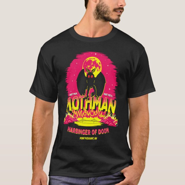 Mothman Harbinger från Doom Cryptid T Shirt (Framsida)