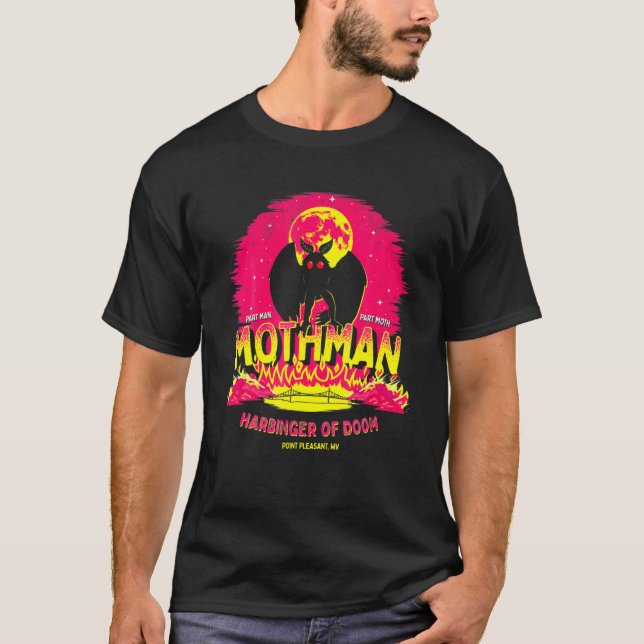 Mothman Harbinger från Doom Cute Cryptid Creature T Shirt (Framsida)