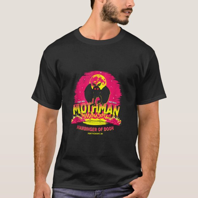 Mothman Harbinger från Doom Funny Cute Cryptid Cre T Shirt (Framsida)