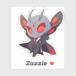 Mothman i en Kostym Sticker Klistermärken