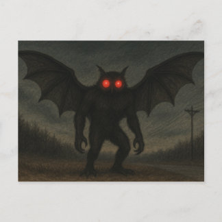 Mothman-kryptid-kort Vykort