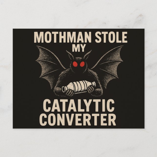 Mothman-kryptid-kort Vykort (Framsida)