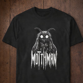 Mothman Kryptid Skräck Gotisk Paranormal Varelse T Shirt