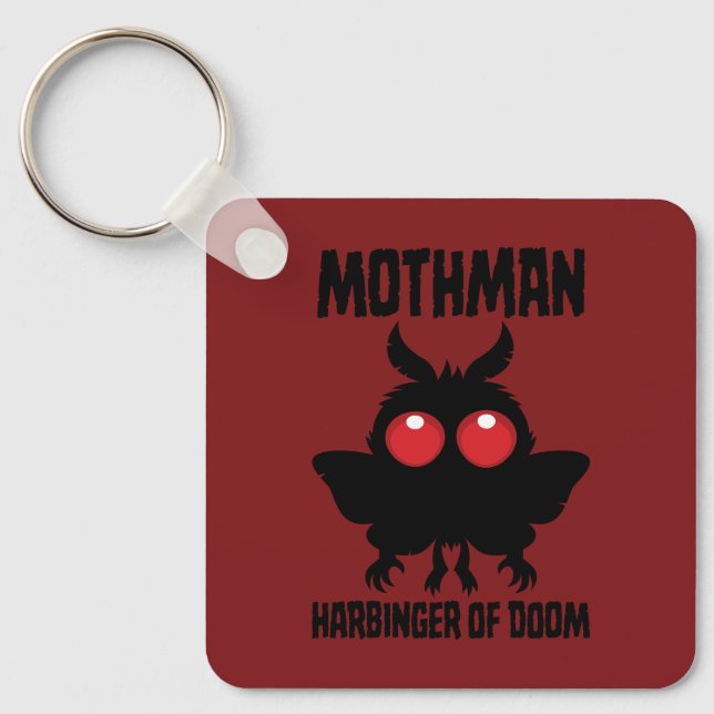 Mothman - Kusligt Söt Förebud om Fördärv Nyckelring (Framsida)