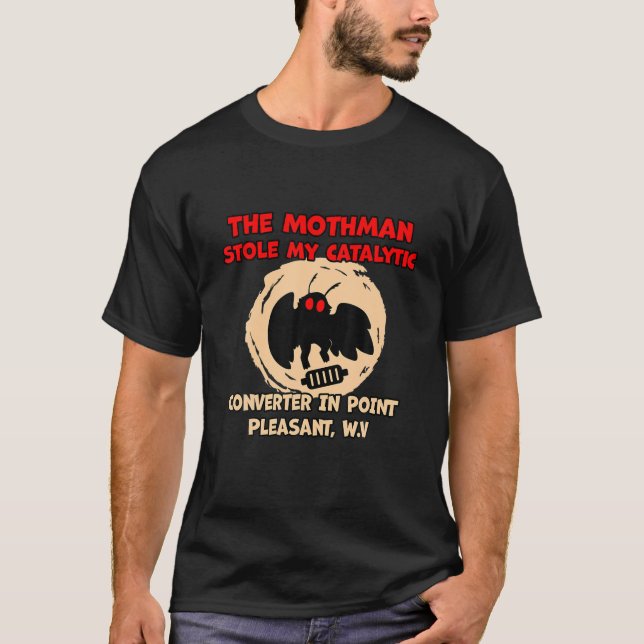 Mothman lagrade in min katalysator t shirt (Framsida)