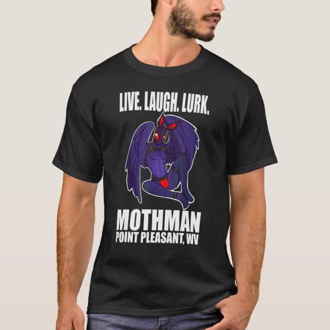 Mothman Live Love Kryptid Lurar T Shirt (Framsida)