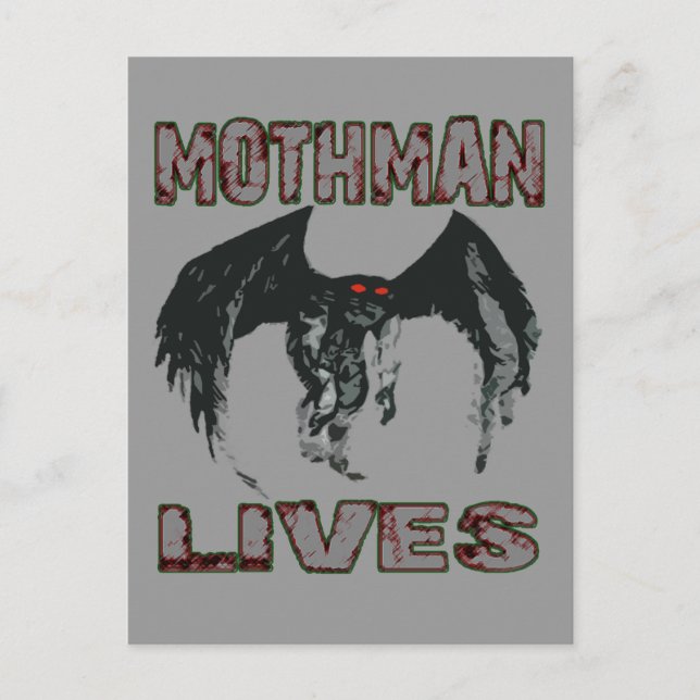 MOTHMAN LIVES POSTCARD VYKORT (Framsida)