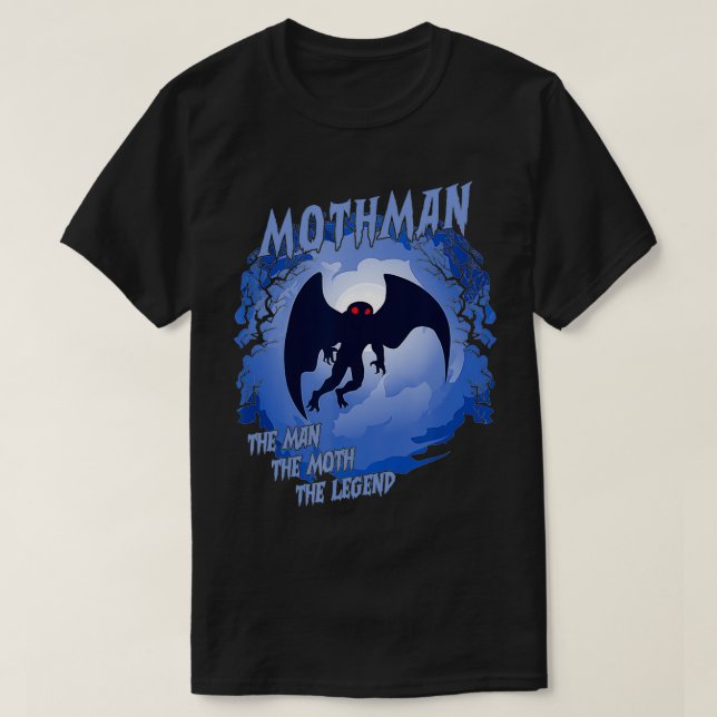 Mothman, mannen, Moth, legend Cryptid T Shirt (Design framsida)